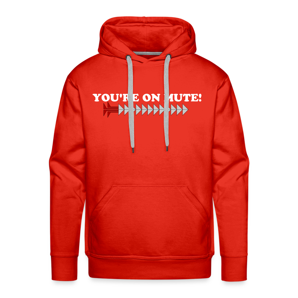 YOU'RE ON MUTE! Men’s Premium Hoodie - red