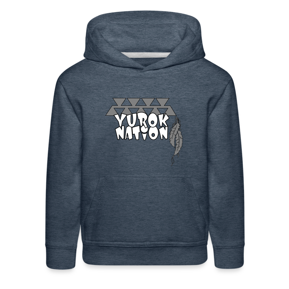 Yurok Nation LR Kids‘ Premium Hoodie - heather denim