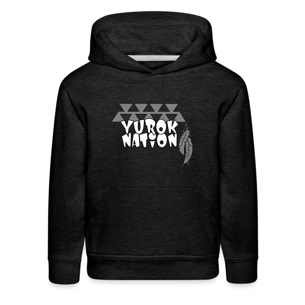 Yurok Nation LR Kids‘ Premium Hoodie - charcoal grey