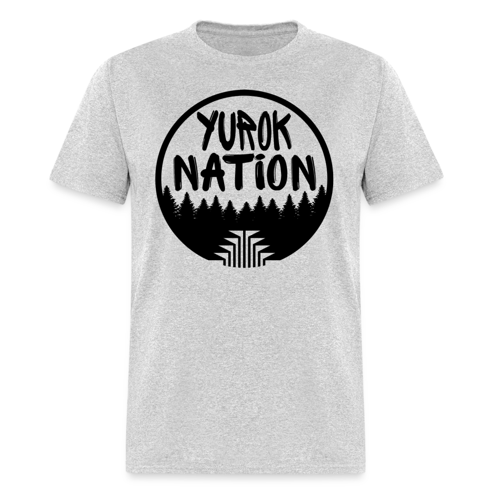 Yurok Nation Round Emblem Short-Sleeve T-Shirt - heather gray