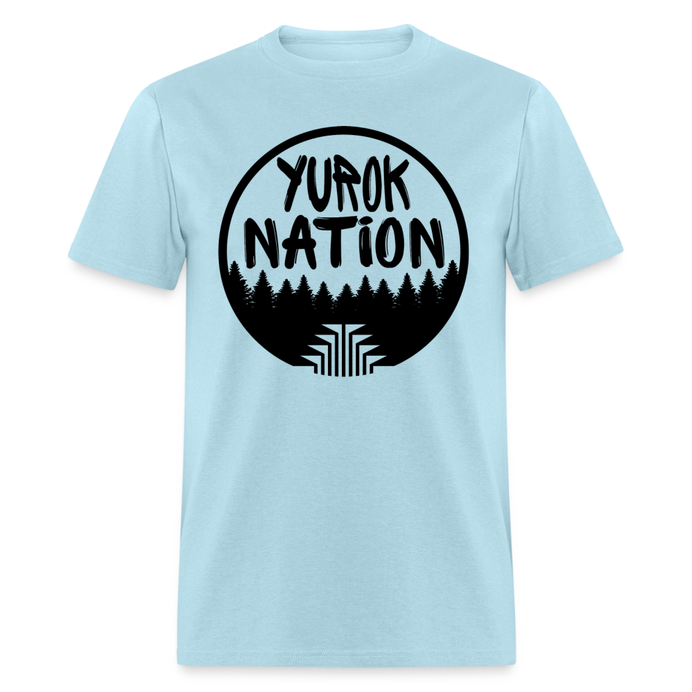 Yurok Nation Round Emblem Short-Sleeve T-Shirt - powder blue