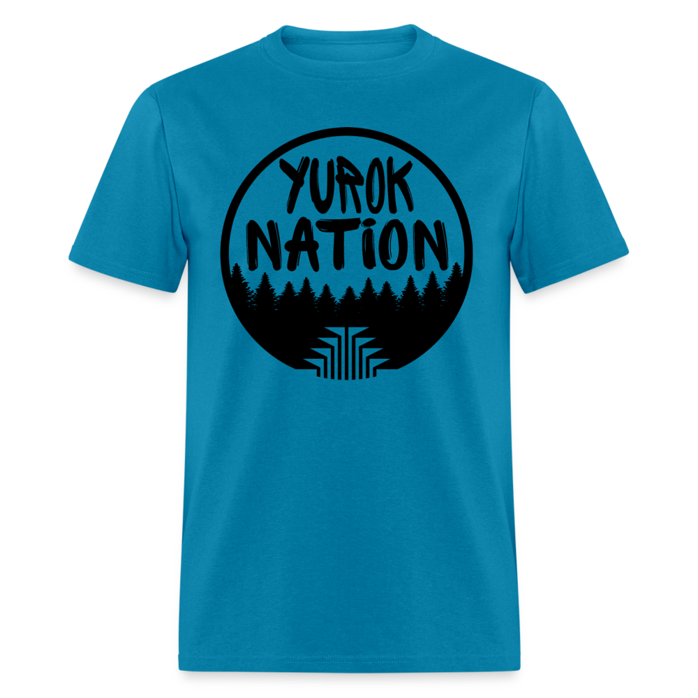 Yurok Nation Round Emblem Short-Sleeve T-Shirt - turquoise