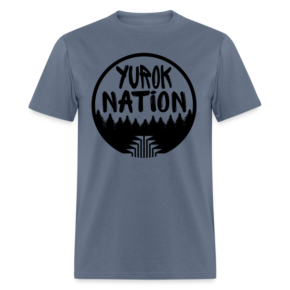 Yurok Nation Round Emblem Short-Sleeve T-Shirt - denim