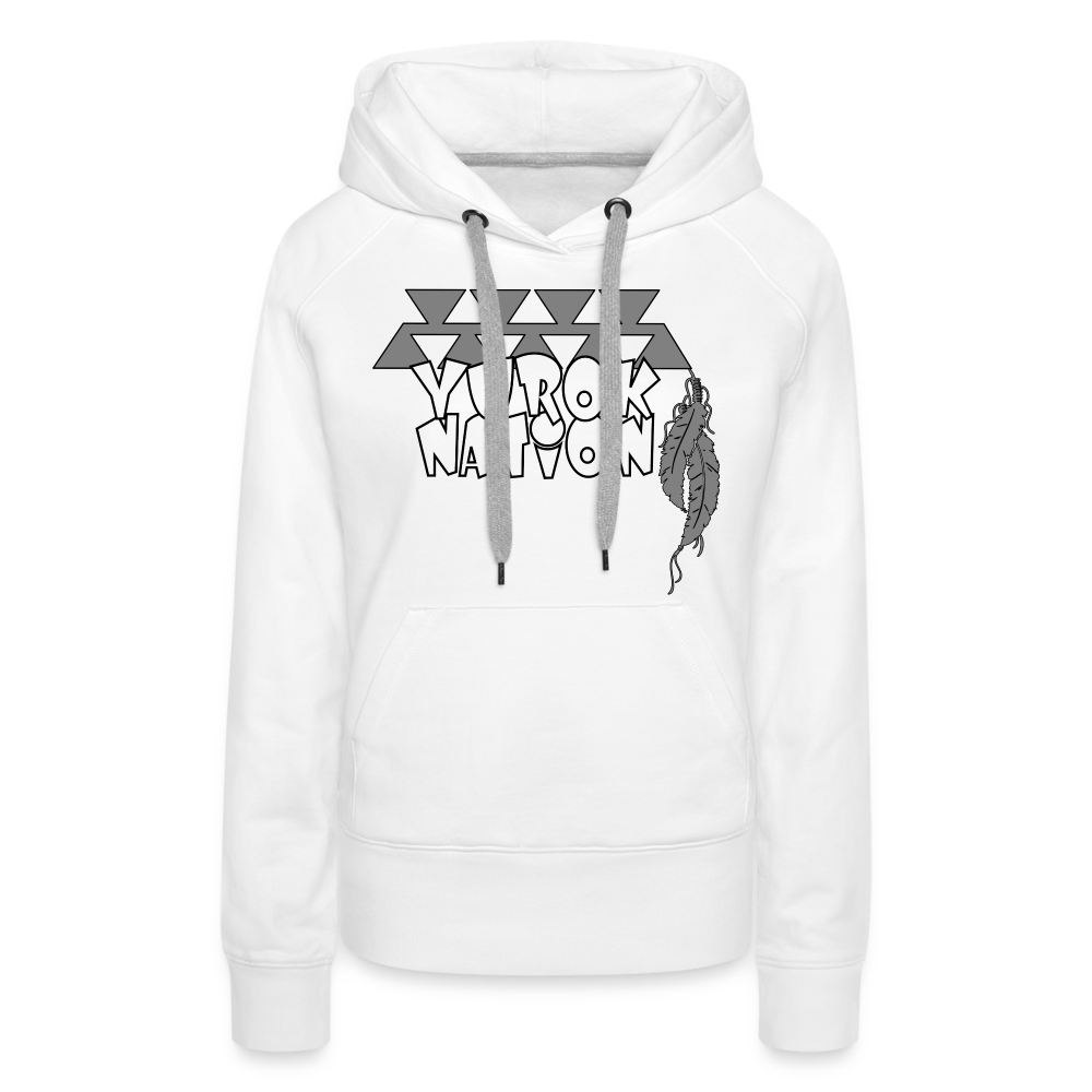 Yurok Nation LR Women’s Premium Hoodie - white