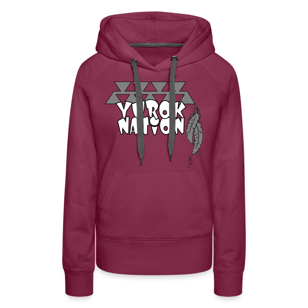 Yurok Nation LR Women’s Premium Hoodie - burgundy
