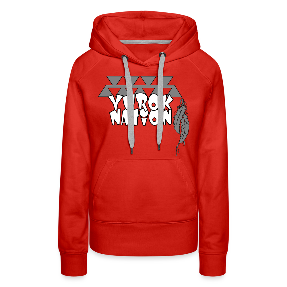 Yurok Nation LR Women’s Premium Hoodie - red