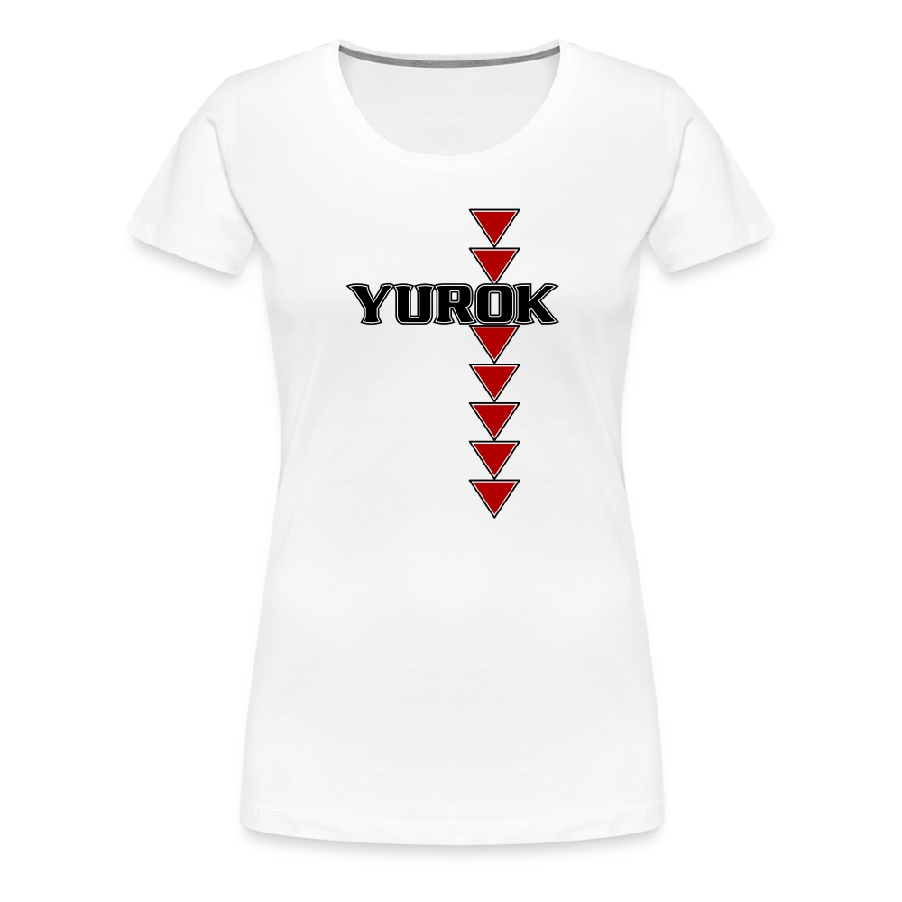 Yurok Sturgeon Back Women’s Premium T-Shirt - white
