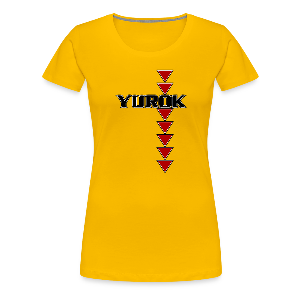 Yurok Sturgeon Back Women’s Premium T-Shirt - sun yellow