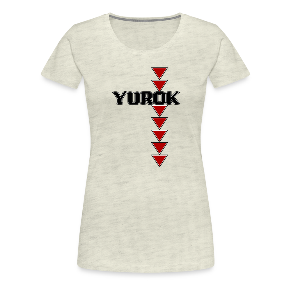 Yurok Sturgeon Back Women’s Premium T-Shirt - heather oatmeal