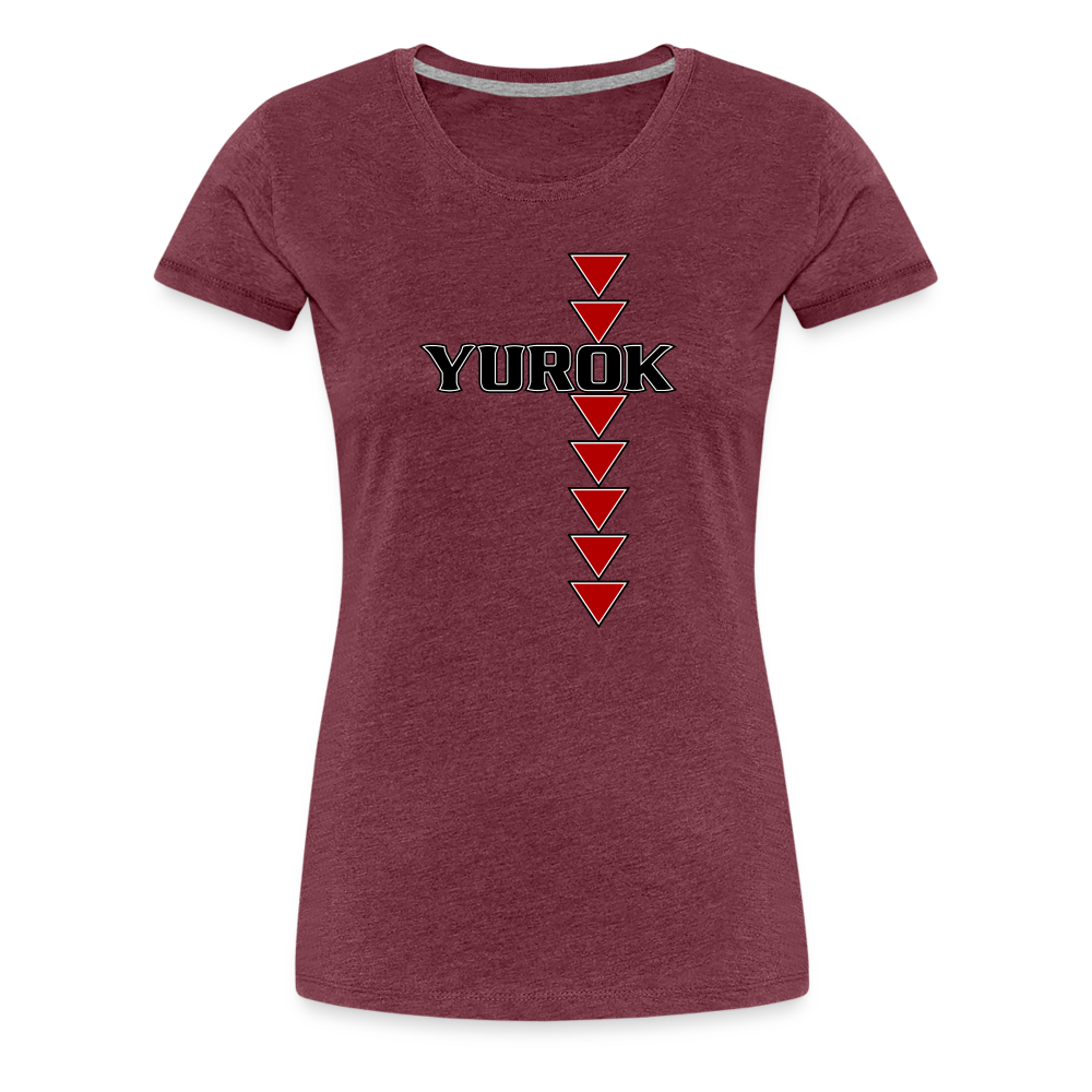 Yurok Sturgeon Back Women’s Premium T-Shirt - heather burgundy