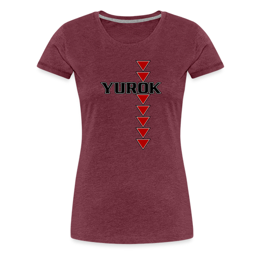 Yurok Sturgeon Back Women’s Premium T-Shirt - heather burgundy