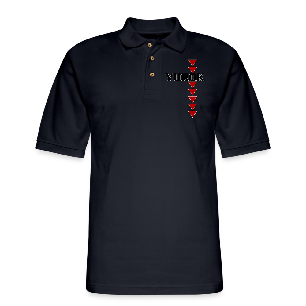 Yurok Sturgeon Men's Pique Polo Shirt - midnight navy