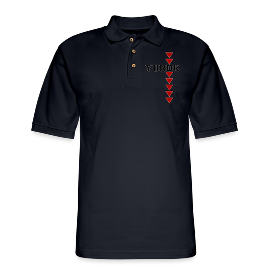 Yurok Sturgeon Men's Pique Polo Shirt - midnight navy