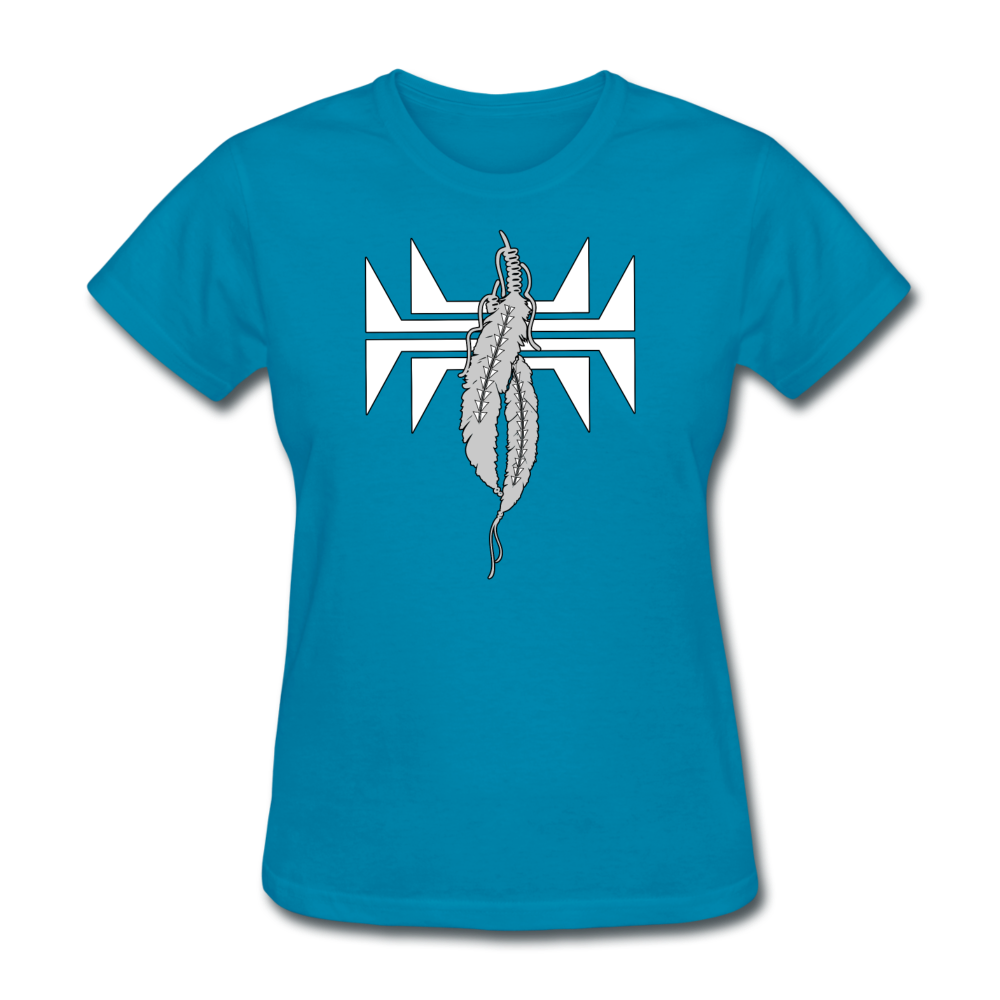Sturgeon Feathers Women's T-Shirt - turquoise