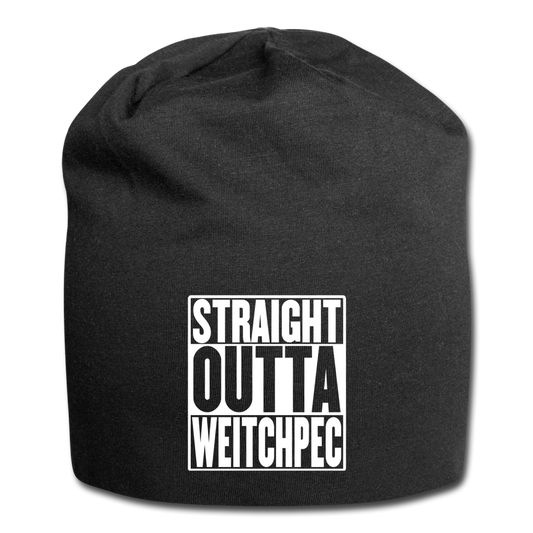 Straight Outta Weitchpec Jersey Beanie - black