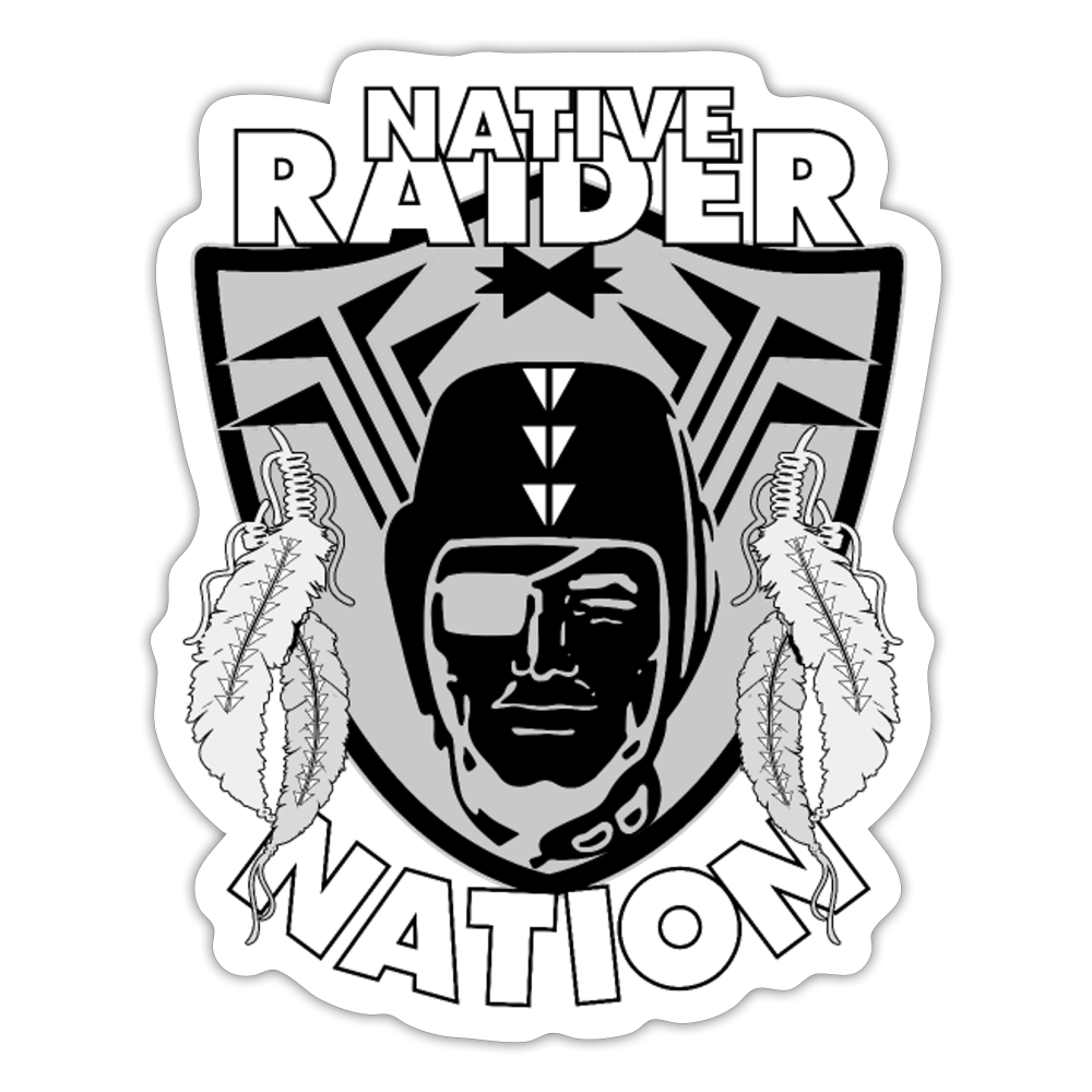Native Raider Sticker - white matte