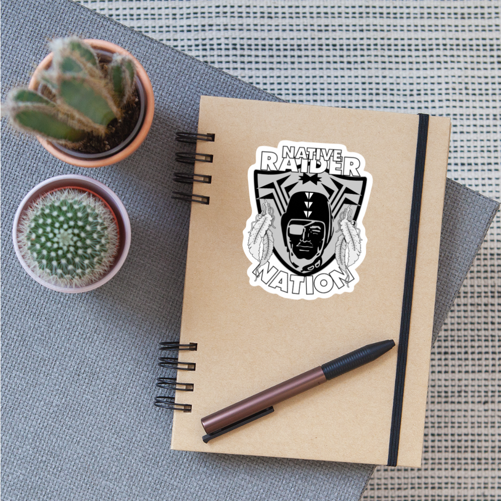 Native Raider Sticker - white matte