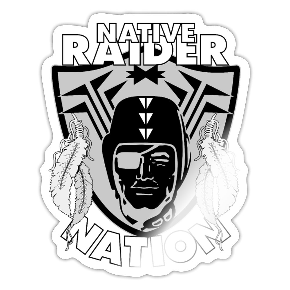 Native Raider Sticker - white glossy
