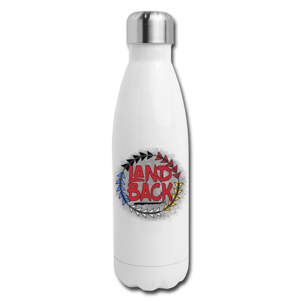 #LandBack Insulated Stainless Steel Water Bottle - white