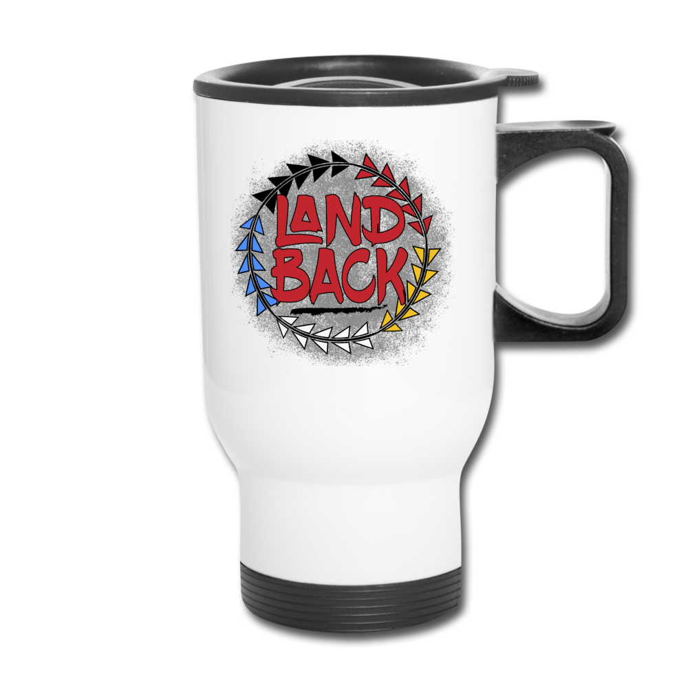 #LandBack Travel Mug - white