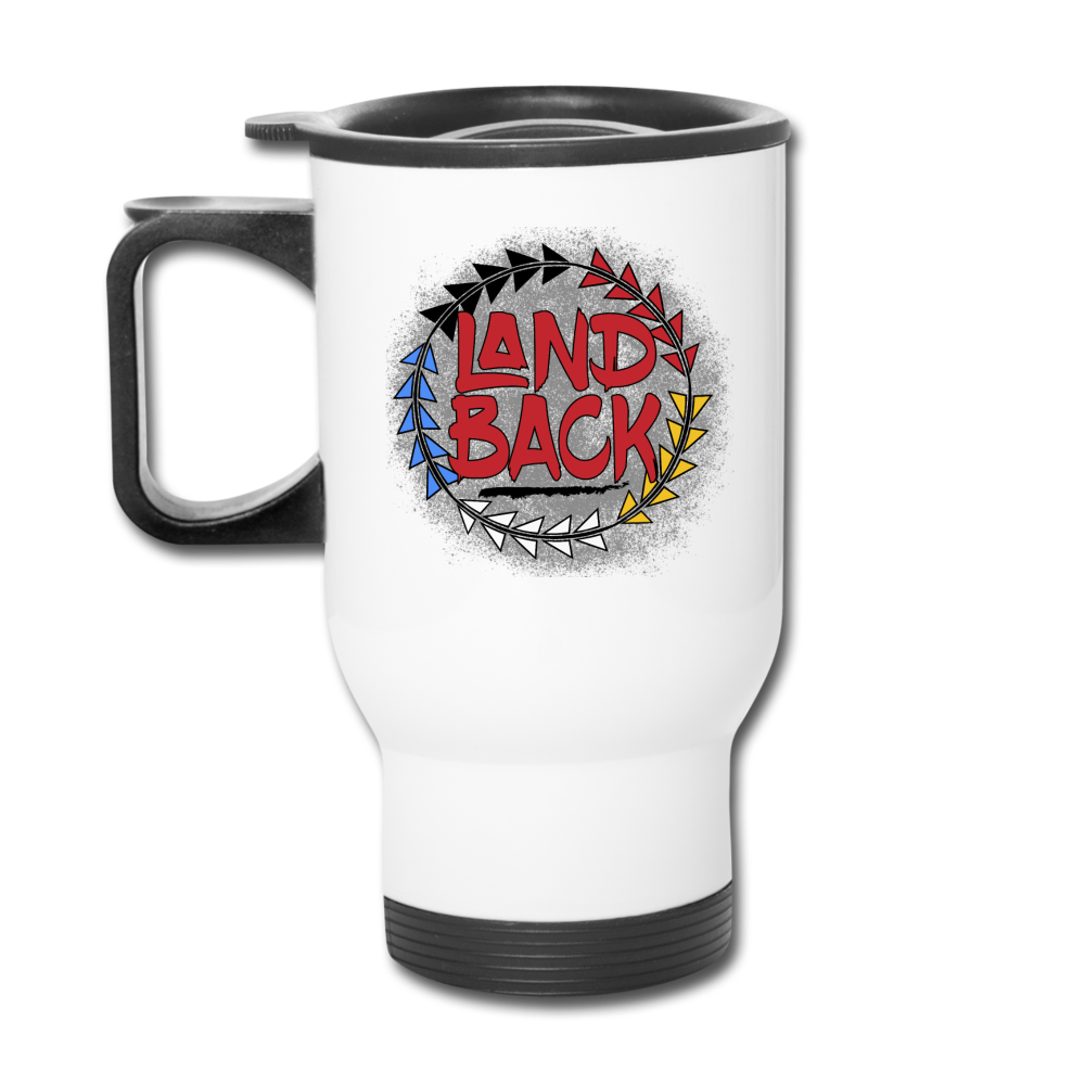 #LandBack Travel Mug - white